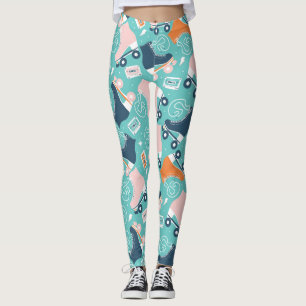 Skate der Retro-Roller: Vintage Kassette Leggings