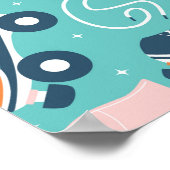 Skate der Retro-Roller: Vintage Kassette Poster (Ecke)