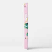 Skate der Retrowalze: rosa Muster. Case-Mate iPhone Hülle (Rückseite / Rechts)