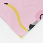 Skate der Retrowalze: rosa Muster. Fleecedecke (Ecke)