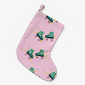 Skate der Retrowalze: rosa Muster. Kleiner Weihnachtsstrumpf (Vorderansicht (hängend))