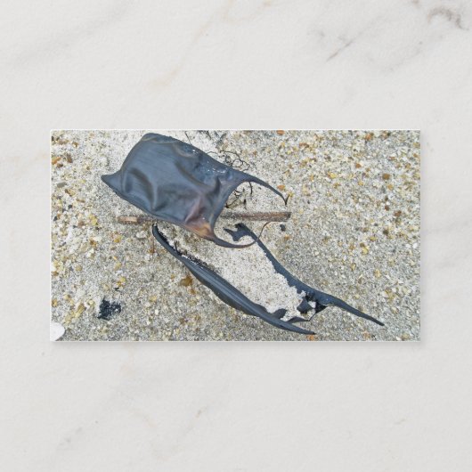 Skate Ei Hüllen am Strand Visitenkarte (Rückseite)