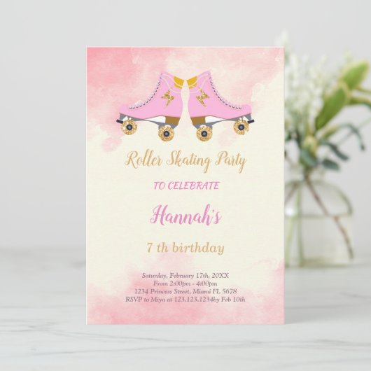 Skate Einladung (Stehend Vorderseite)