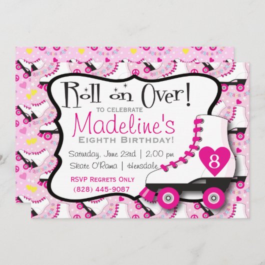 Skate-Einladung Nr. 2 Einladung (Vorne/Hinten)