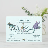 Skate Einladungen für Babydusche (Stehend Vorderseite)