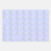 Skate Eis Schneeflocken Winter Wunderland Geschenk Geschenkpapier Set (Vorderseite 2)