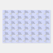 Skate Eis Schneeflocken Winter Wunderland Geschenk Geschenkpapier Set (Vorderseite)