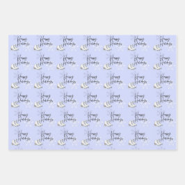 Skate Eis Schneeflocken Winter Wunderland Geschenk Geschenkpapier Set