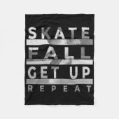 Skate Fall Get Up Repeat - Funny Skateboarding Ska Fleecedecke (Vorderseite)