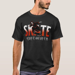 Skate fassen sie und reißen sie in den Sensenmann T-Shirt