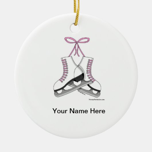 Skate - Frauen Keramik Ornament (Vorne)