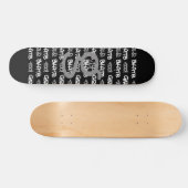 Skate für Mädchen - Schwarzes Skateboard - (weiß & (Horizontal)