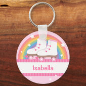 Skate für Regenbogenwalzen für Mädchen Schlüsselanhänger (Vorderseite)