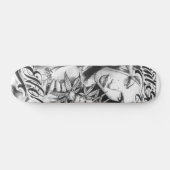 Skate girl smoke weed skateboard (Horizontal)