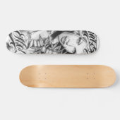 Skate girl smoke weed skateboard (Horizontal)