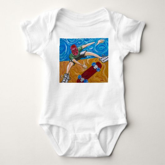 Skate Halfpipe Baby Strampler (Vorderseite)