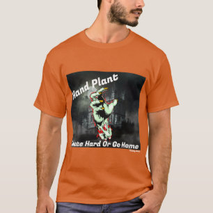 Skate Hard oder Go Zuhause Orange Skateboarding T  T-Shirt