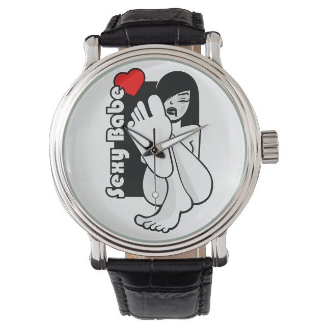 Skate, Illustration, Astronaut, Vektor, Skateboard Armbanduhr (Vorderseite)