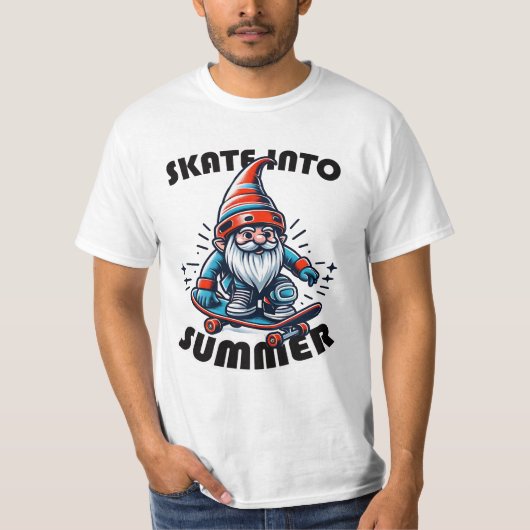 Skate in den Sommer T-Shirt (Vorderseite)