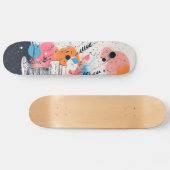 Skate in die Zukunft: Neon Pink Edition Skateboard (Horizontal)
