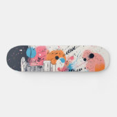 Skate in die Zukunft: Neon Pink Edition Skateboard (Horizontal)
