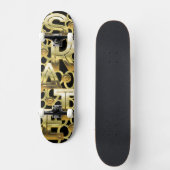 SKATE in Solid Gold Skateboard (Vorderseite)