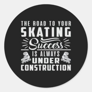 Skate Inline Skaten Skaten Inliner Funny Geschenk Runder Aufkleber