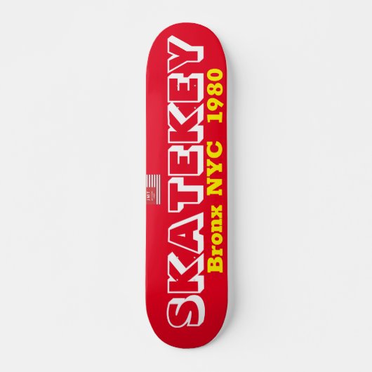 SKATE KEY Skateboard, 7¾ Zoll Deck Skateboard (Vorne)