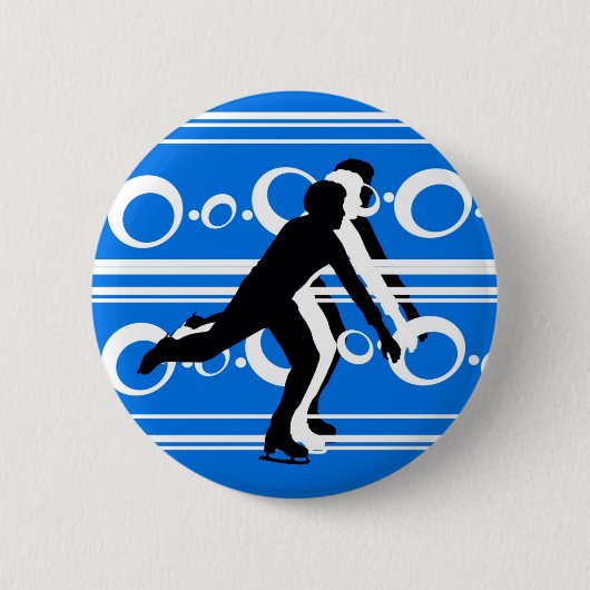 Skate-Knopf - Blau Button (Vorderseite)