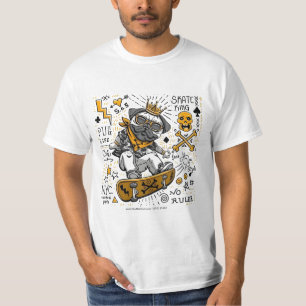 Skate-König Pug T-Shirt