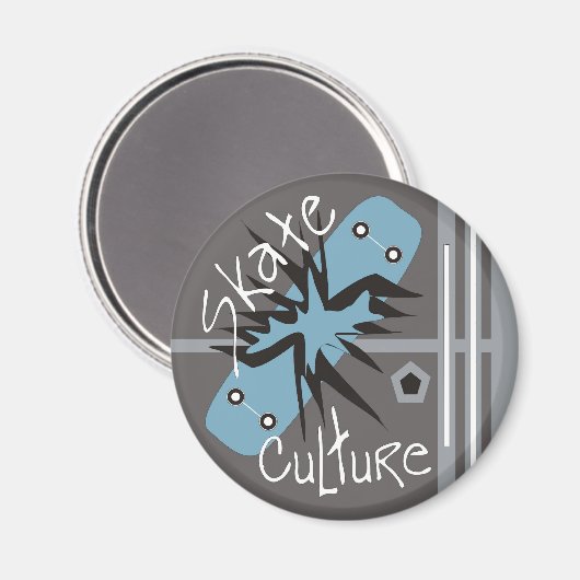 Skate Kultur Magnet (Vorderseite/Rückseite)