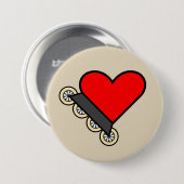 Skate-Liebe-Skaten - großer Knopf Button (Vorne & Hinten)