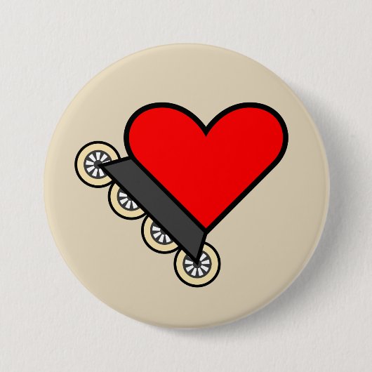 Skate-Liebe-Skaten - großer Knopf Button (Vorderseite)