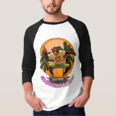 Skate Like a Beast Cool Chimpanzee Skater Design T-Shirt (Vorderseite)