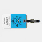 Skate-Logo für das Cookie-Monster - Skate, essen,  Gepäckanhänger (Rückseite horizontal)