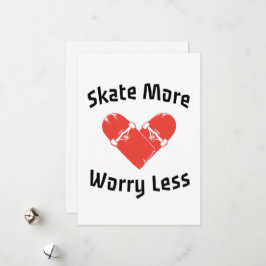 Skate macht sich weniger Sorgen - Funny Skaten Feiertagskarte