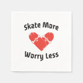 Skate macht sich weniger Sorgen - Funny Skaten Serviette (Vorderseite)