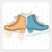 Skate meines Lebens ・ Urlaub ・ Quadratischer Aufkleber (Vorderseite)