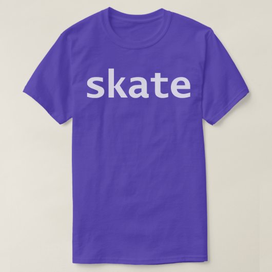 Skate-Minimal-Typografie T-Shirt (Design vorne)