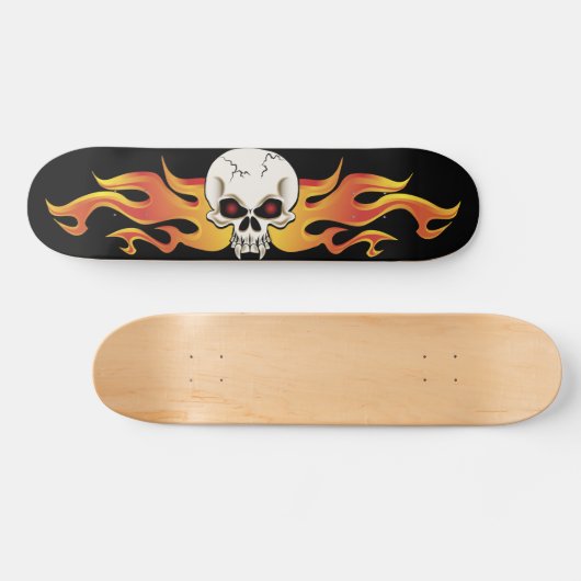 Skate mit Fanged Skull Skateboard (Horizontal)