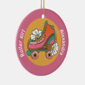 Skate mit Rollen lieben rosa Kinder Ornament (Rechts)