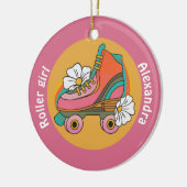 Skate mit Rollen lieben rosa Kinder Ornament (Links)