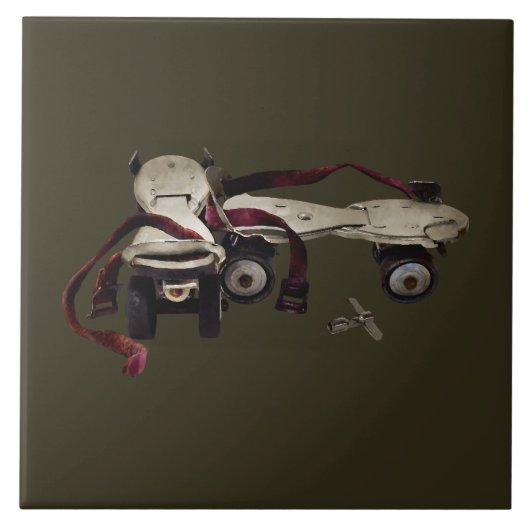 Skate mit Schlüsselrolle Fliese (Vorderseite)