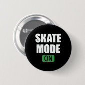 Skate-Modus Lustiger Power-Button Skateboarding Button (Vorne & Hinten)