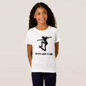 Skate mögen ein Mädchen (skateboarding) T-Shirt (Vorne ganz)