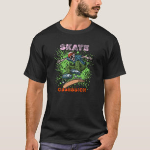 Skate Obsession Skelett Streetwear T-Shirt