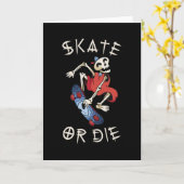 Skate oder die Grim Sensenmann Skeletton Skateboar Karte (Gelbe Blume)