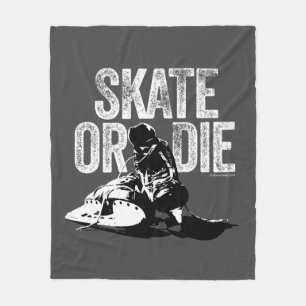 Skate oder Die (Hockey) Fleece Blanket