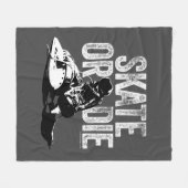 Skate oder Die (Hockey) Fleece Blanket (Vorderseite (Horizontal))