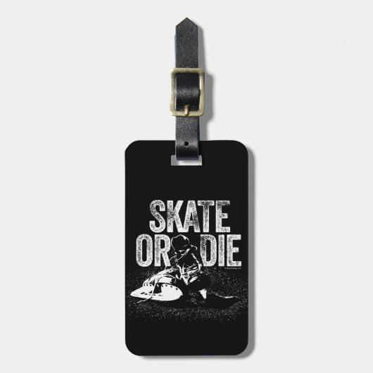 Skate oder Die (Hockey) Gepäckmarke Gepäckanhänger (Vorderseite vertikal)